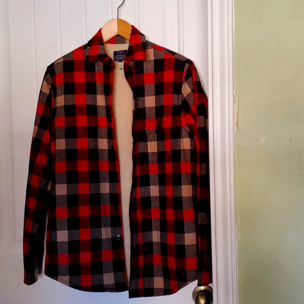 J crew XS Sharper Plaid Shirt